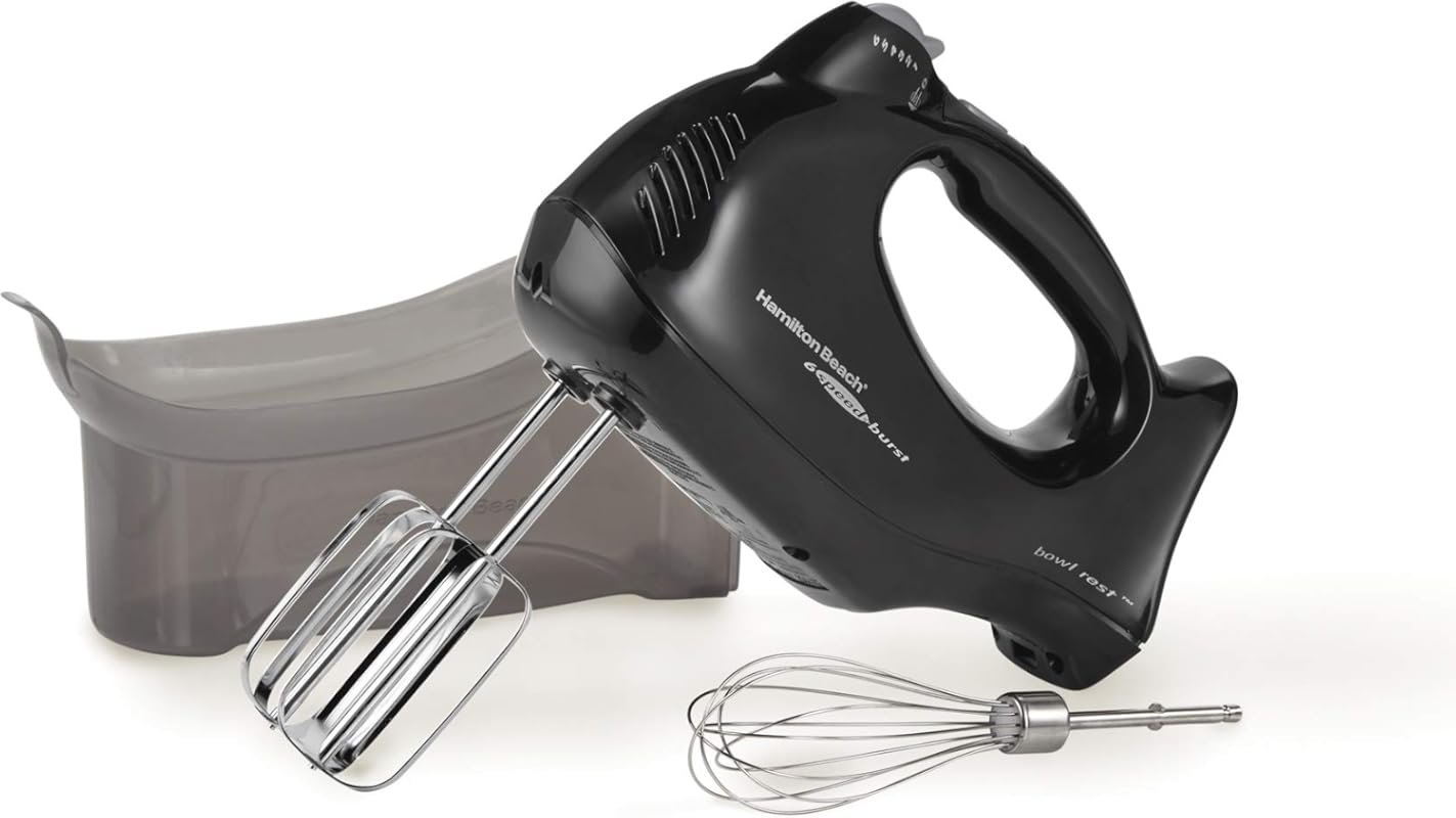 Hamilton Beach Power Deluxe 6-Speed Electric Hand Mixer with Snap-On S
