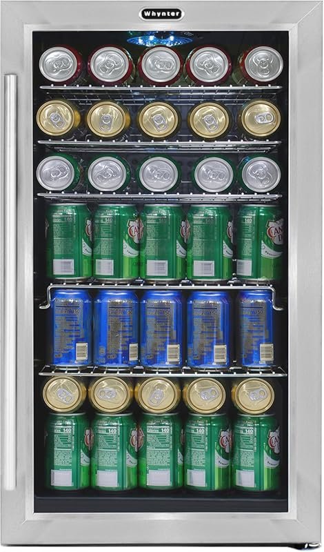 Whynter 127-Can Beverage Fridge with Double Glass Door, 3.1 Cu.Ft., BR