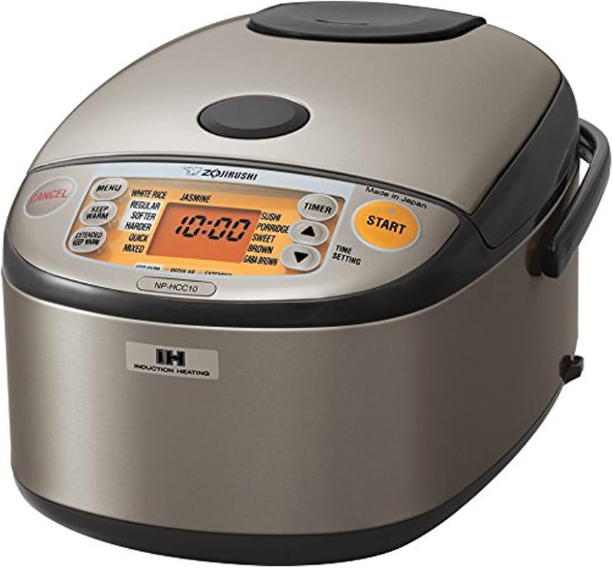 Zojirushi NP-HCC10XH 5.5-Cup Induction Heating Rice Cooker, Stainless 