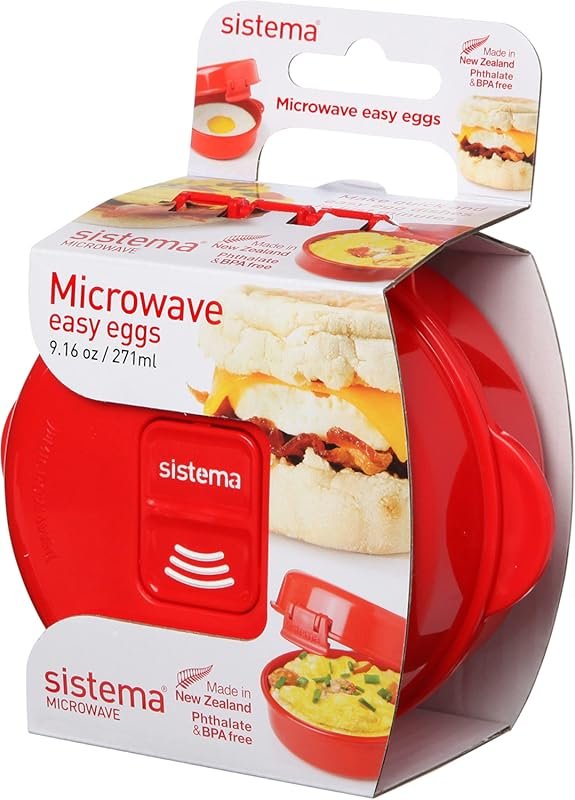 Sistema Easy Eggs Microwave Cooker with Steam Vent, BPA-Free, 270ml Ca