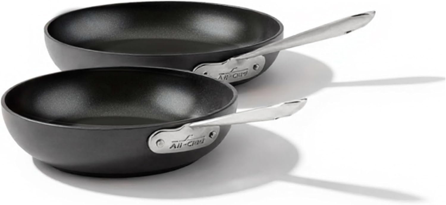 All-Clad HA1 2-Piece Hard Anodized Nonstick Fry Pan Set, 8 & 10 Inch, 