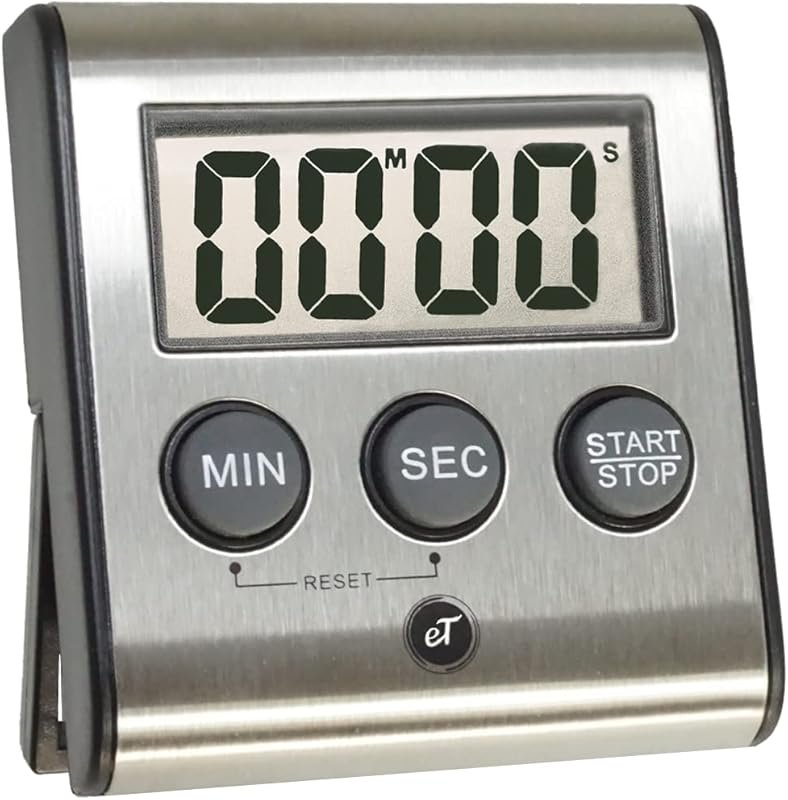 Elegant Digital Kitchen Timer eT-23, Magnetic Back, Loud Alarm, Large 