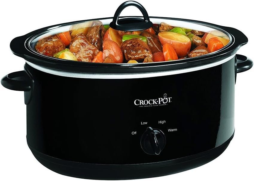 Crock-Pot 8 Quart XL Family Manual Slow Cooker with Stoneware, Warming