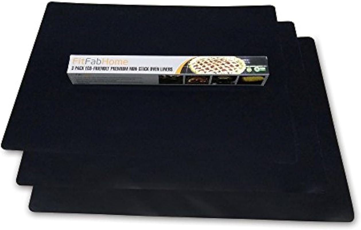 3 Pack Non-Stick Oven Mats, BPA Free, Protects Bottom of Electric/Gas 