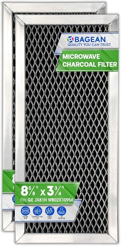 2-Pack JX81H Charcoal Filter (8.67”x3.95”) for GE WB02X10956 & Samsung