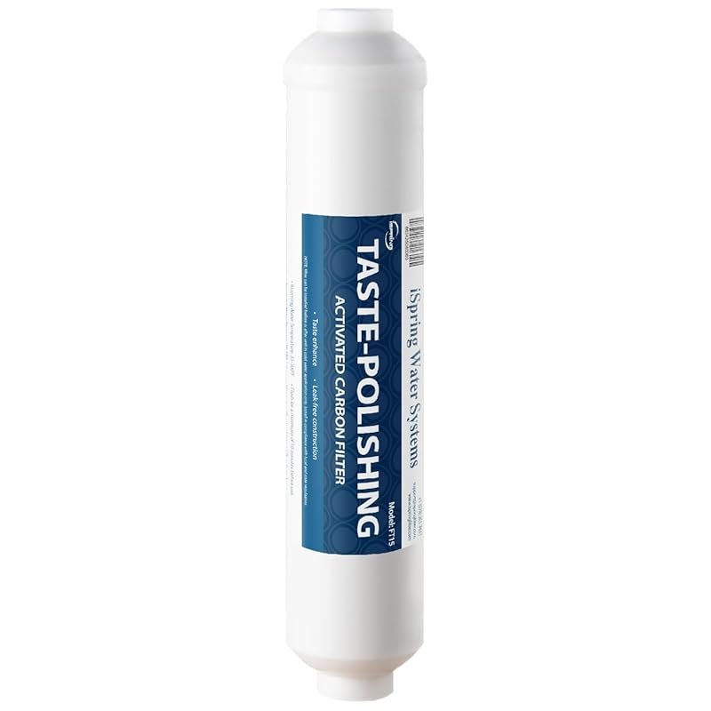 iSpring FT15 5th Stage Inline Post Carbon Filter – NSF Certified – 1/4