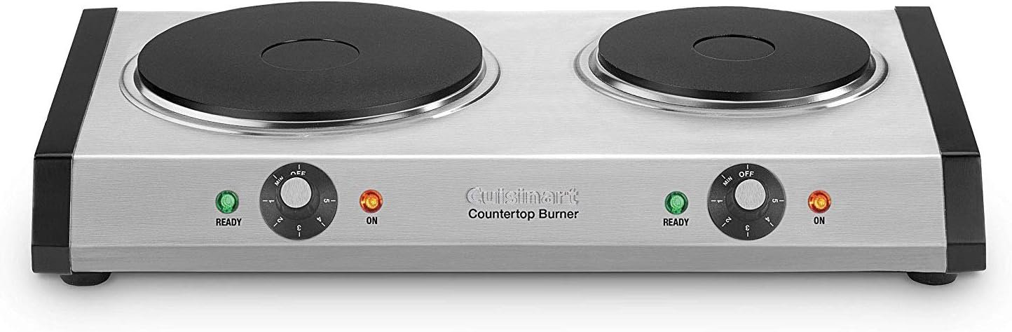 Cuisinart CB-60P1 Double Countertop Burner in Stainless Steel/Black