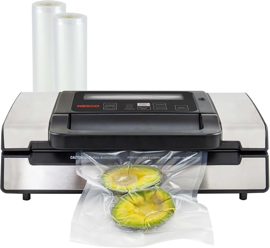 Nesco Deluxe VS-12 Vacuum Sealer with Kit Bags & Viewing Lid, Compact 