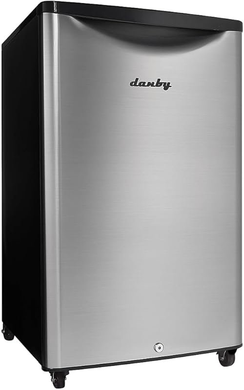 Danby Outdoor Mini Fridge 4.4 Cu.Ft., IPX4 Rated, Spotless Steel Look