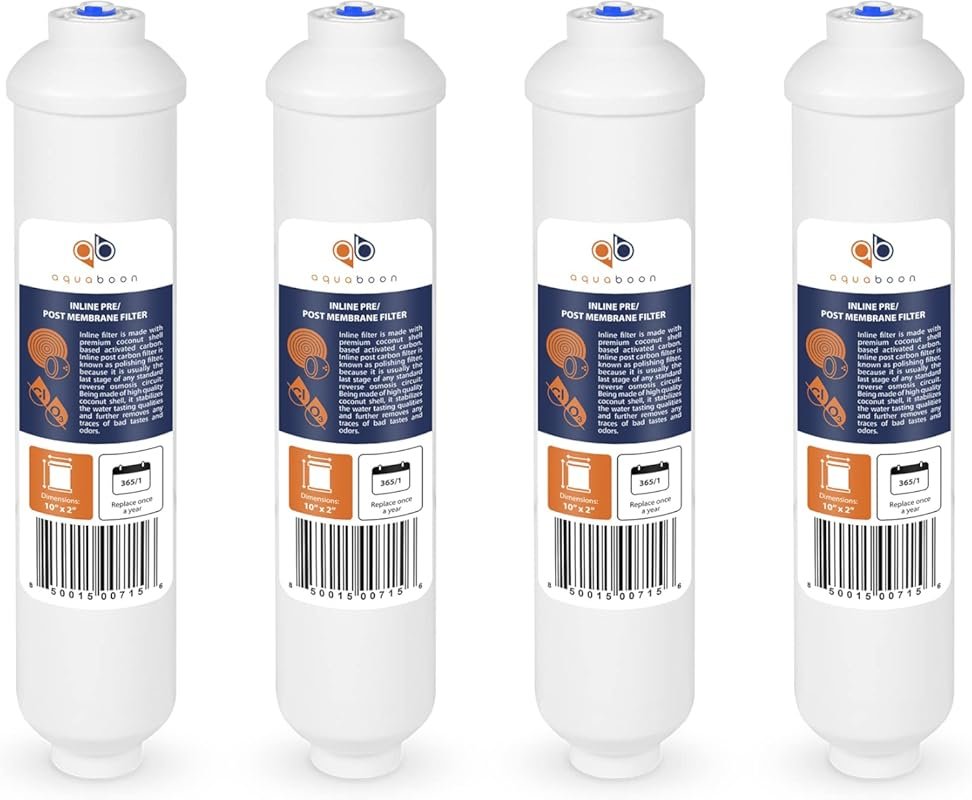 Aquaboon T33 Inline Post Carbon Water Filter – 1/4