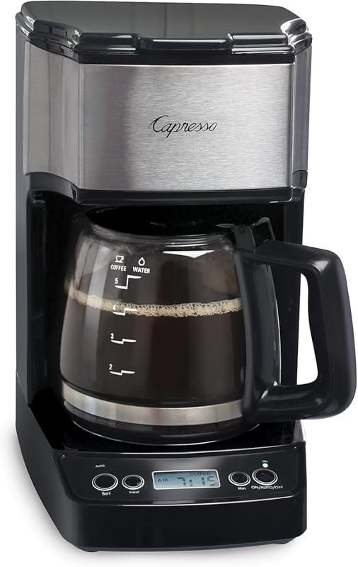 Capresso 5-Cup Mini Drip Coffee Maker in Black & Stainless Steel