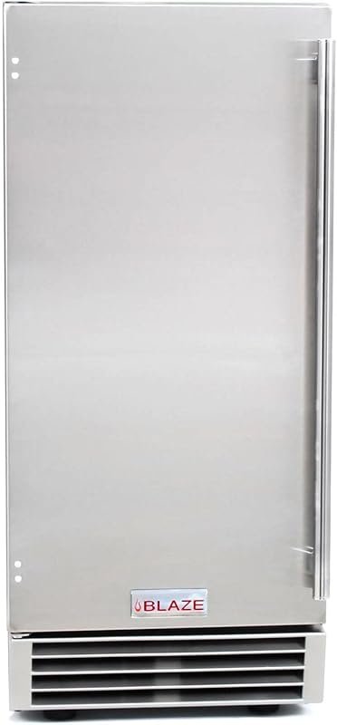 Blaze 15-Inch Outdoor Rated Ice Maker, Stainless Steel, 50 Lbs Daily, 