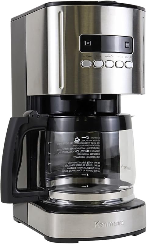 Kenmore 12-Cup Programmable Drip Coffee Maker with Reusable Filter & D