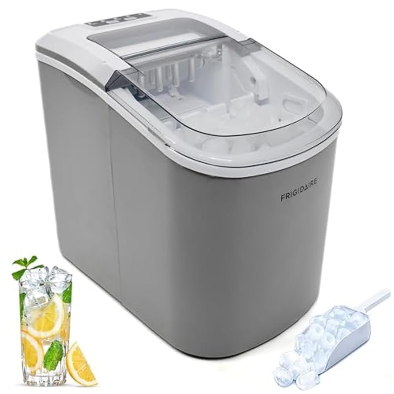 Frigidaire EFIC189 Silver Compact Ice Maker, 26lb/Day