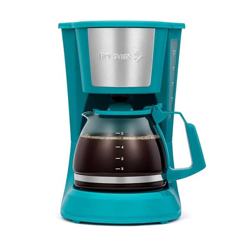 Holstein Housewares 5 Cup Drip Coffee Maker with Auto Pause & Reusable
