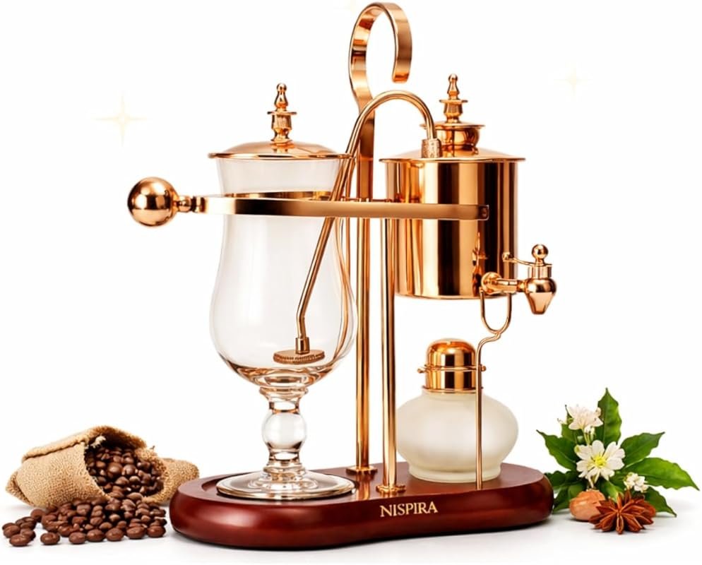 Nispira Belgium Royal Family Balance Syphon Coffee Maker, Vintage Grav