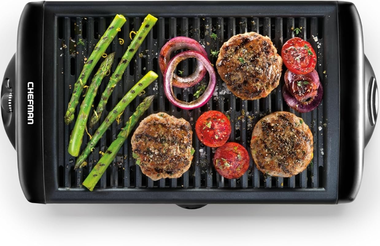 Chefman Electric Smokeless Indoor Grill with Adjustable Temperature & 