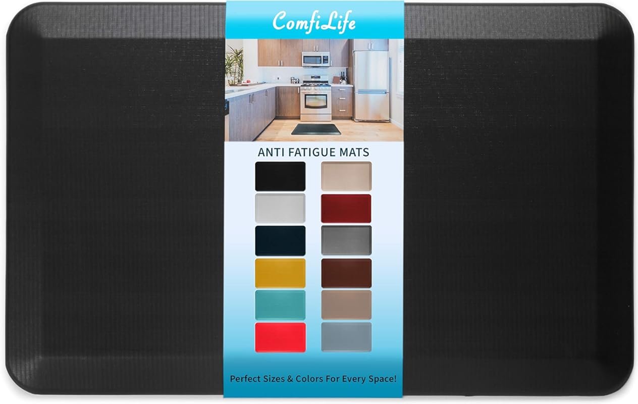 ComfiLife Anti Fatigue Floor Mat – 3/4 Inch Thick, Non-Slip, Stain Res
