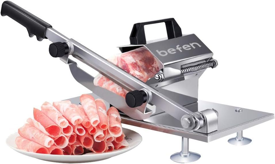Manual Frozen Meat Slicer with Upgraded Stainless Blade for Hot Pot & 
