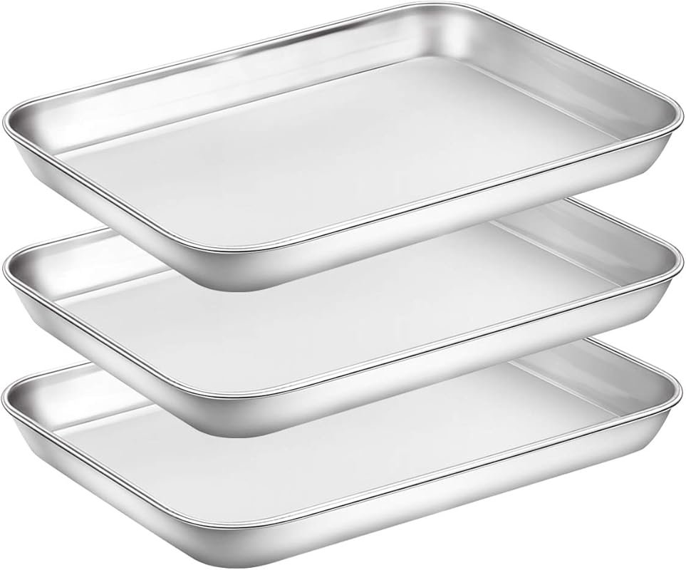 Umite Chef Baking Sheet Pan – 3 Piece Set, Superior Mirror Finish, Dis
