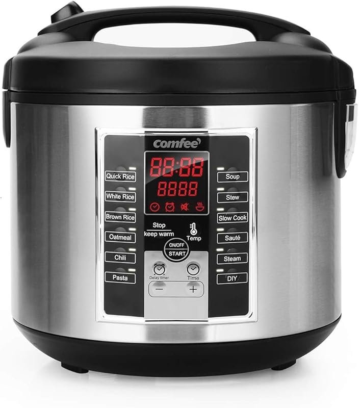 COMFEE' 5.2Qt All-in-One Multi Cooker: Slow Cooker, Steamer, Preset Ti