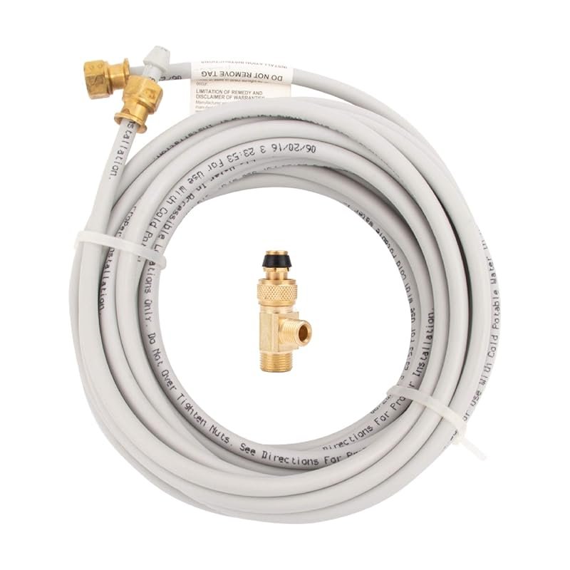 Ice Maker Installation Kit with 25ft PEX Tubing, Stop Tee & 1/4