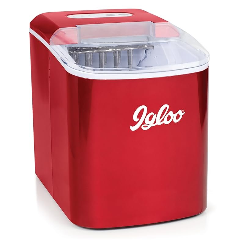 Igloo 26-lb Countertop Ice Maker, 9 Cubes in 7 Mins, with Scoop