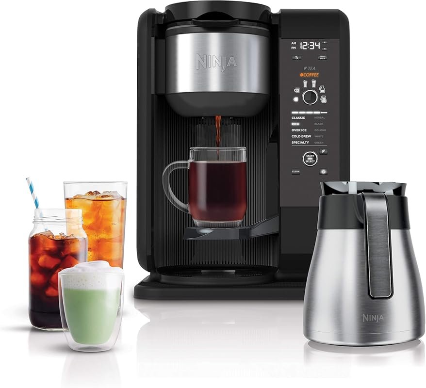 Ninja CP307 Hot & Cold Brew System with Thermal Carafe, Single & Full 