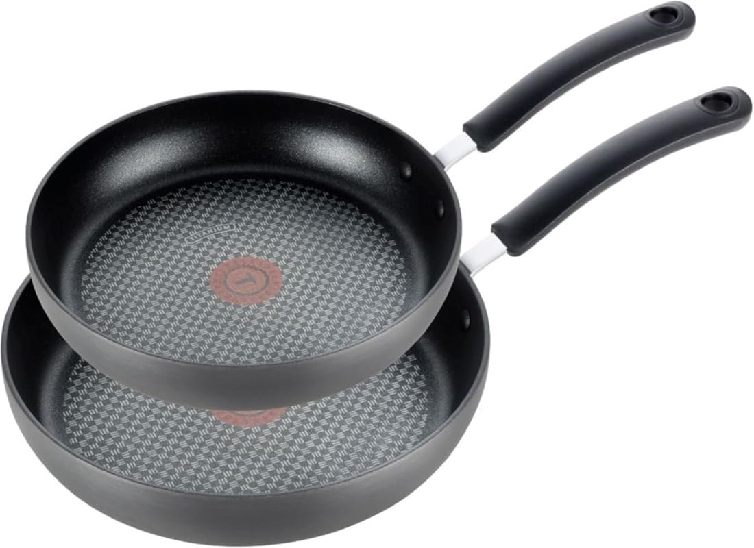 T-fal Ultimate Hard Anodized Nonstick Fry Pan Set 2 Piece, 10 & 12 Inc