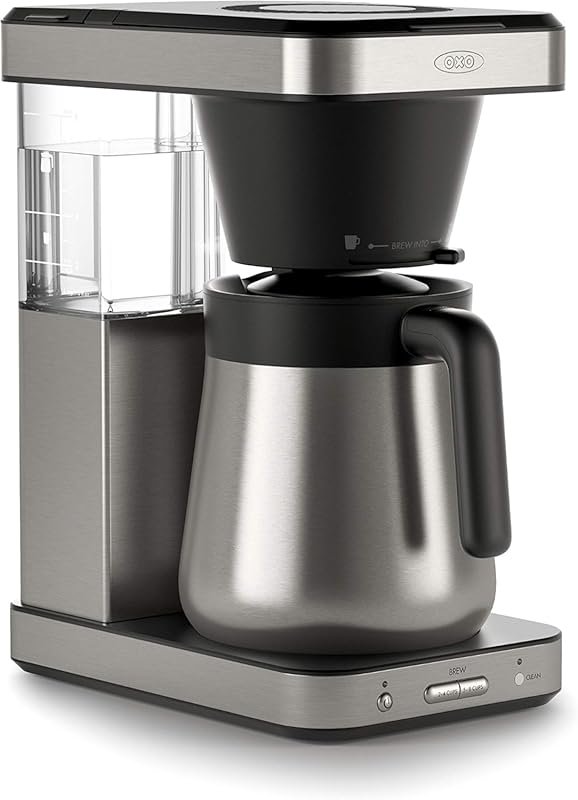 OXO Brew 8-Cup Thermal Stainless Steel Single-Serve & Carafe Coffee Ma