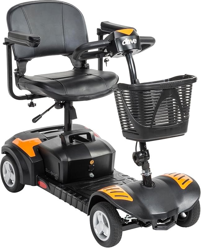 Drive Medical Scout Compact Travel Power Scooter with Extended Battery