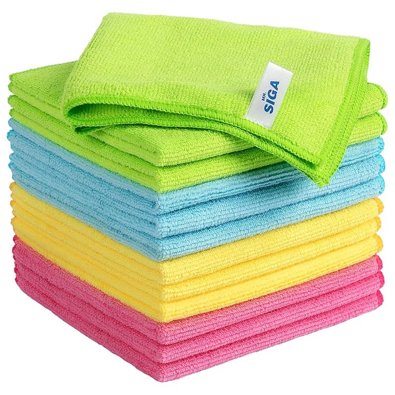 MR.SIGA Microfiber Cleaning Cloth – 12-Pack, 12.6x12.6