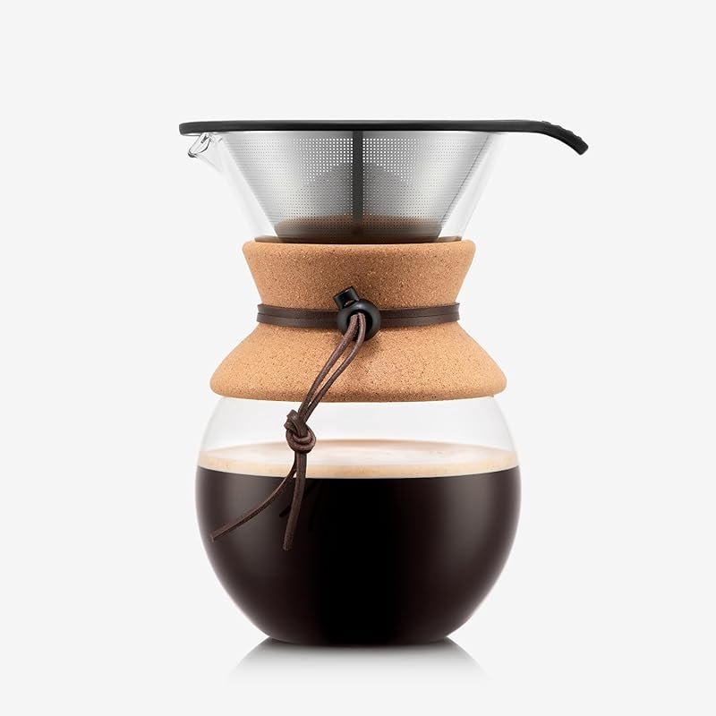 Bodum 34oz Pour Over Coffee Maker with Borosilicate Glass, Reusable Fi