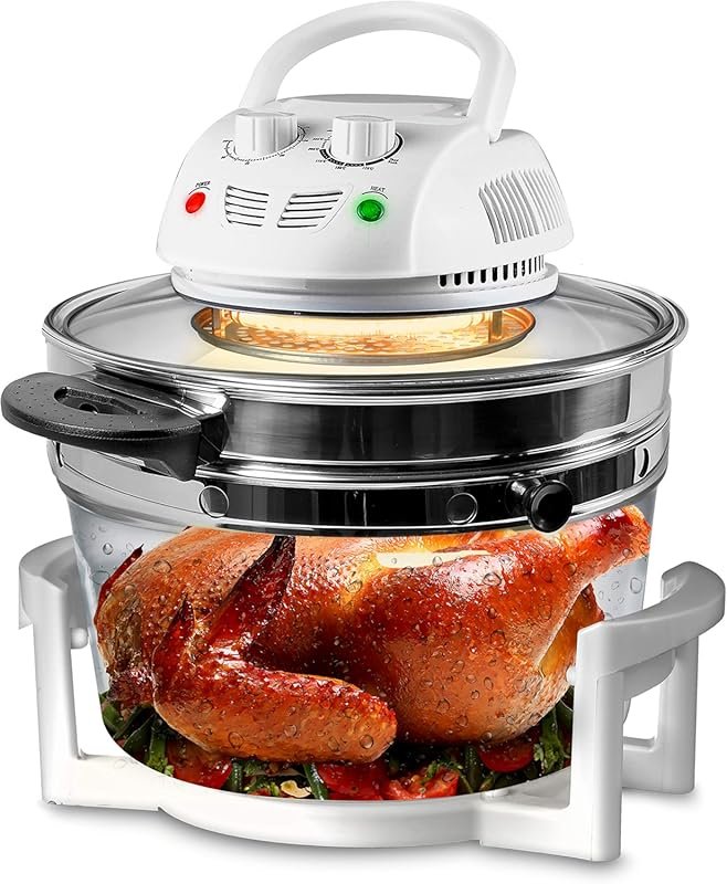 NutriChef Infrared Convection Halogen Oven with 13 Quart Capacity, Hea