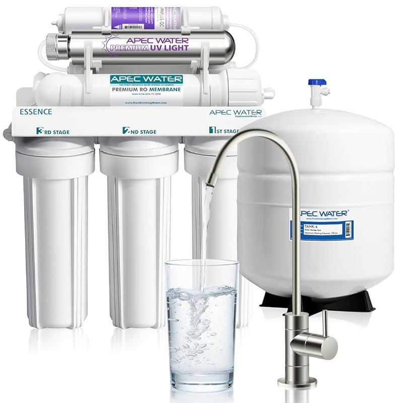 APEC ROES-PHUV75 7-Stage Reverse Osmosis System with Alkaline pH+ and 