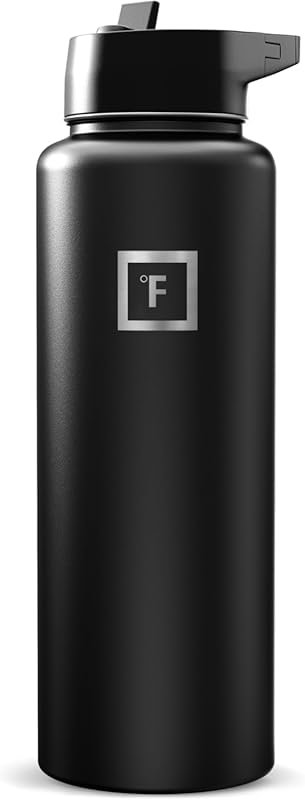 IRON °FLASK 40 oz Wide Mouth Insulated Stainless Steel Water Bottle wi