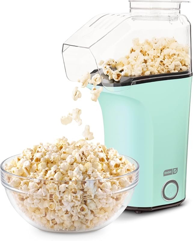 DASH Fresh Pop Oil-Free Air Popcorn Maker with Measuring Cup & Recipes