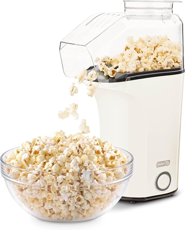 DASH Fresh Pop Oil-Free Air Popcorn Maker with Measuring Cup & Recipes