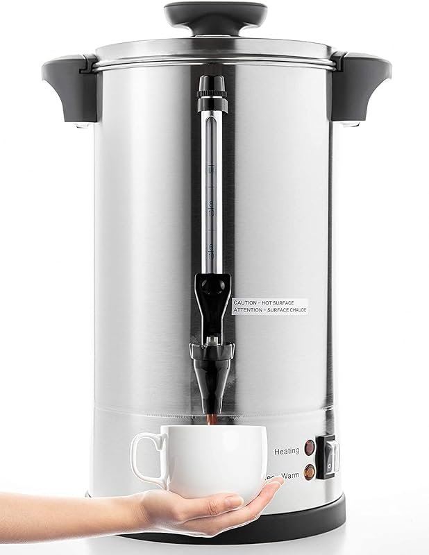 SYBO 100-Cup Commercial Stainless Steel Percolator Coffee Maker Hot Wa