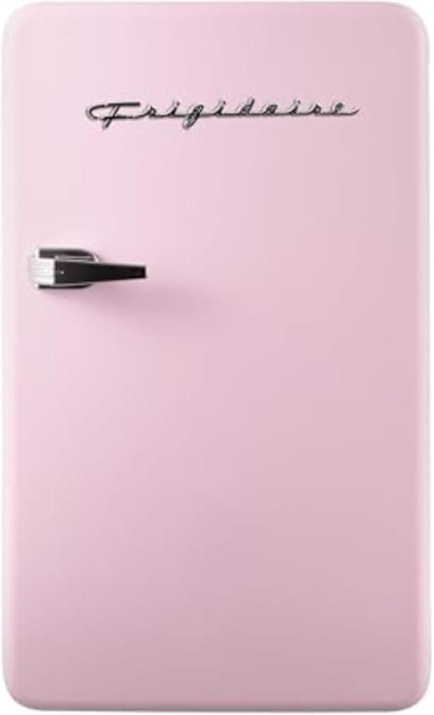 Frigidaire Retro Pink 3.2 Cu Ft Countertop Fridge with Chiller & Built