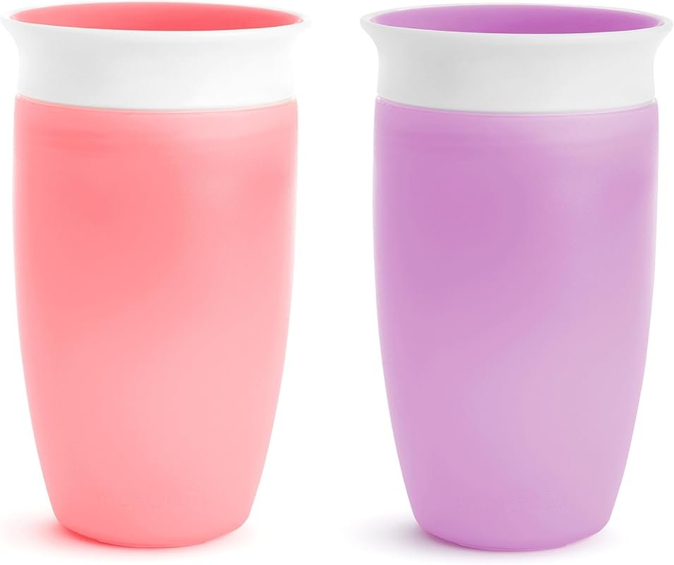 Munchkin Miracle 360 Spill Proof Toddler Cups, 10oz 2-Pack for Ages 1-