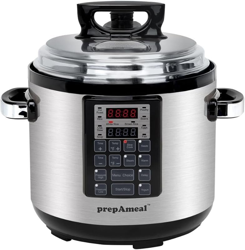 9-in-1 Electric Pressure Cooker 6QT Non-Stick, Slow Cooker, Rice Steam