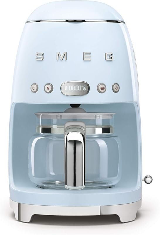 Smeg 50's Retro Drip Coffee Maker – 10-Cup Glass Carafe, Auto Start, K