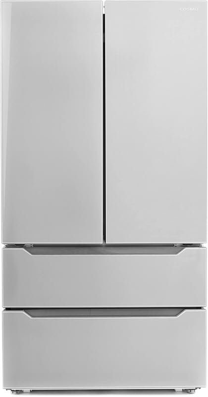 COSMO 22.5 Cu. Ft. Counter Depth French Door Refrigerator with Recesse