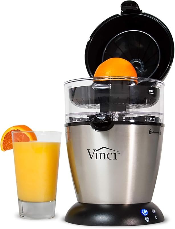Vinci Hands Free Electric Citrus Juicer – 1-Button Operation, Easy to 