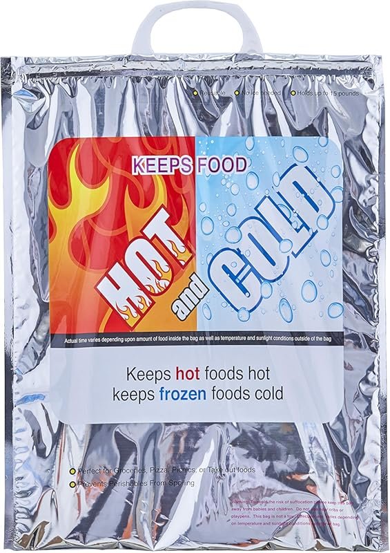 Superio Hot and Cold Insulated Lunch Bag for Food Delivery, Grocery, T