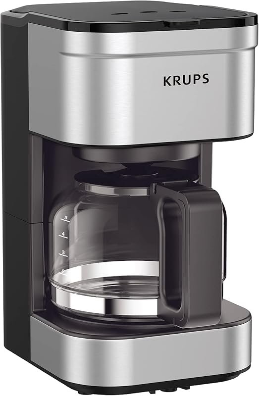 KRUPS Simply Brew Compact 5 Cup Coffee Maker with Reusable Filter and 