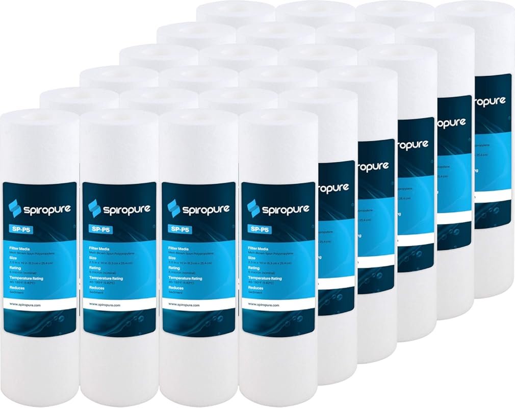 SpiroPure SP-P5 10x2.5 5 Micron Spun Melt-Blown Polypropylene Sediment