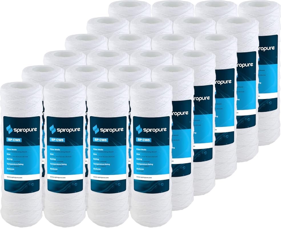 SpiroPure SP-CW5 10x2.5 5 Micron String-Wound Polypropylene Sediment F