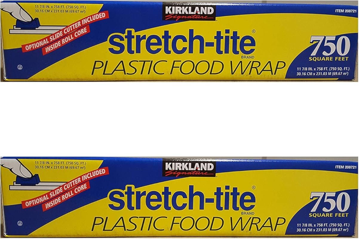Kirkland Signature Stretch Tite Plastic Food Wrap, 11 7/8 Inch, 750 SQ
